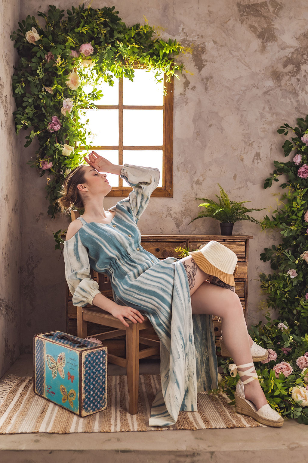 Off shoulder linen dress Off shoulder linen dress