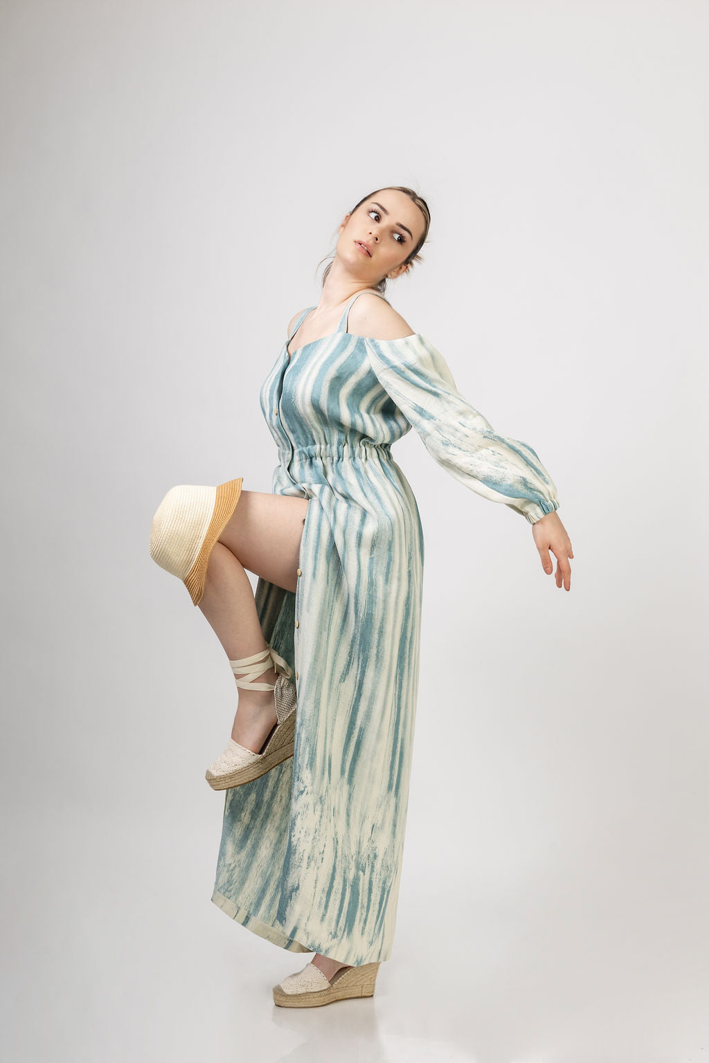 Off shoulder linen dress Off shoulder linen dress