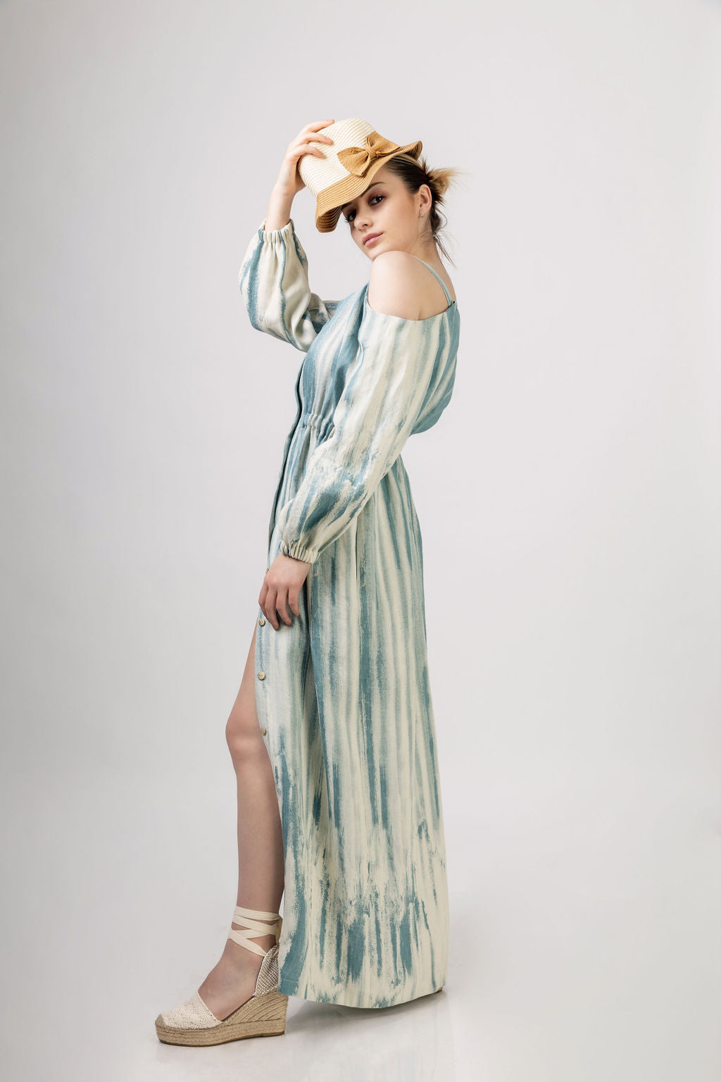 Off shoulder linen dress Off shoulder linen dress