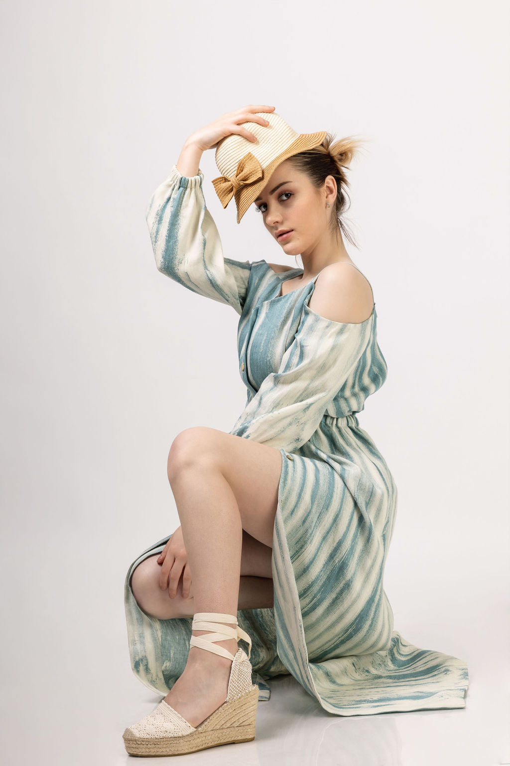 Off shoulder linen dress Off shoulder linen dress