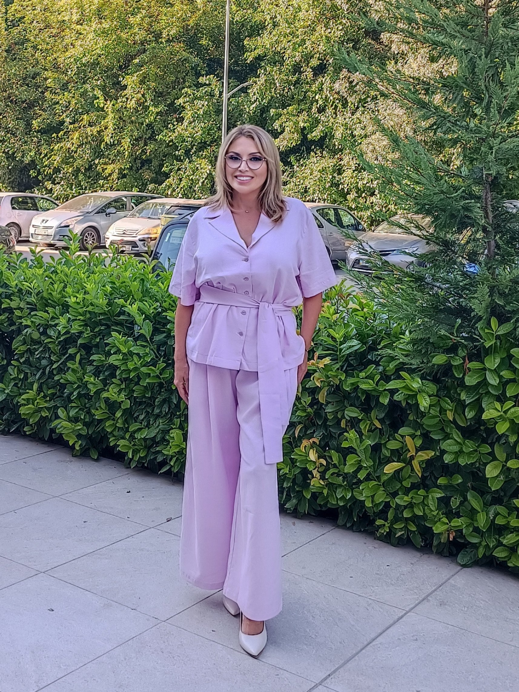 Lilac Linen Belted Shirt Jacket Lilac Linen Belted Shirt Jacket
