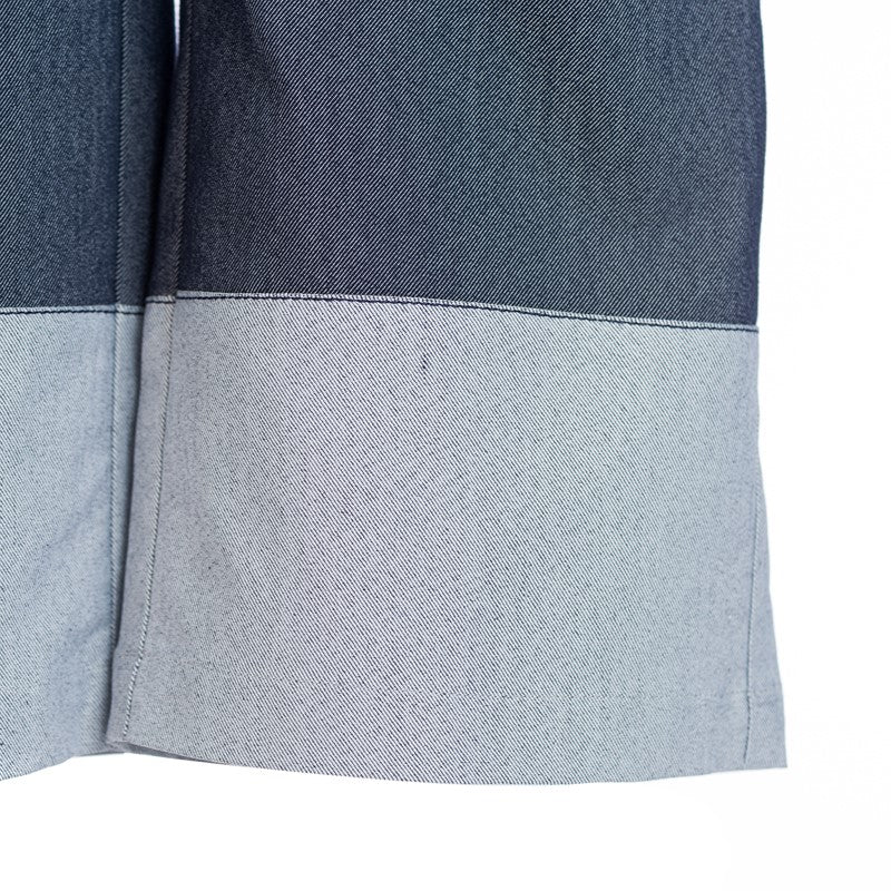 Straight trousers with wide hem in dark blue Straight trousers with wide hem in dark blue