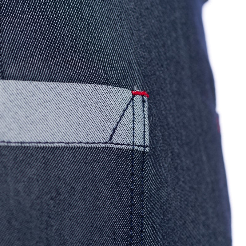 Straight trousers with wide hem in dark blue Straight trousers with wide hem in dark blue