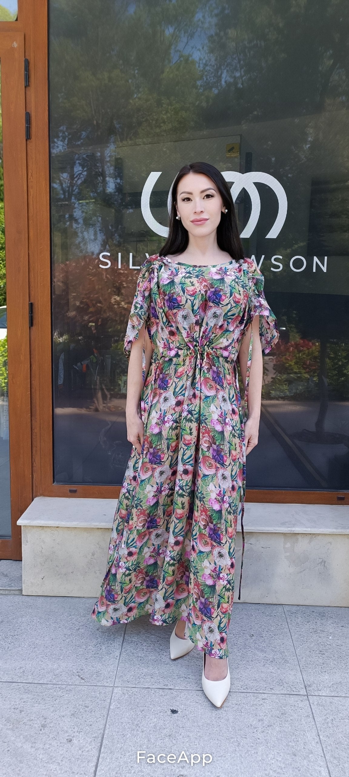 Floral Silk-Blend Maxi Dress Floral Silk-Blend Maxi Dress