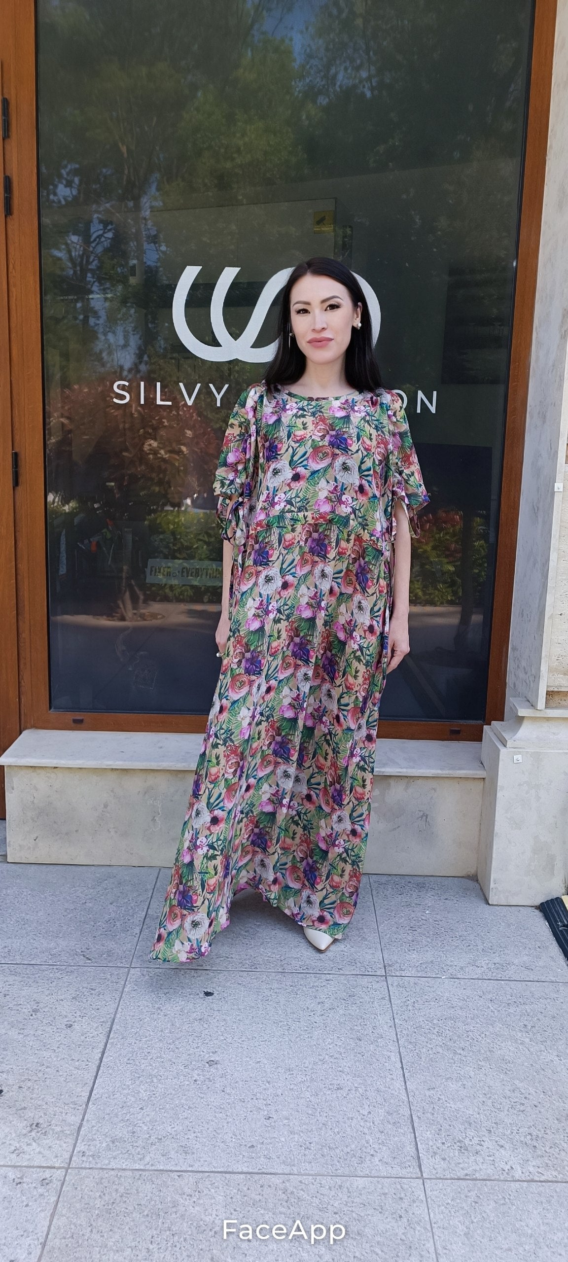 Floral Silk-Blend Maxi Dress Floral Silk-Blend Maxi Dress