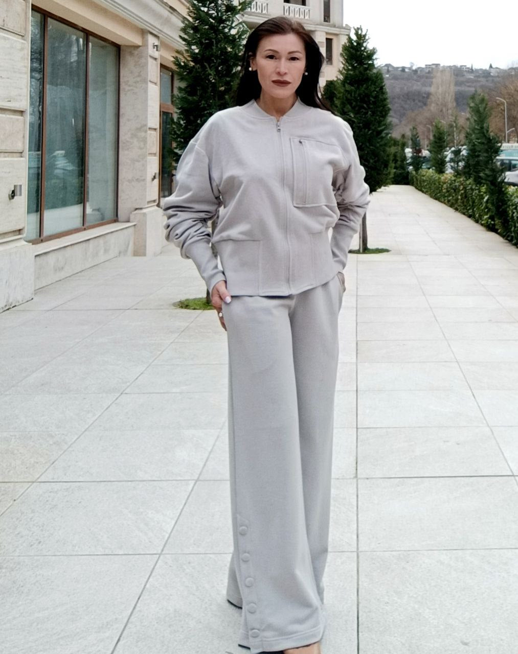 Bomber knit jacket Grey Bomber knit jacket Grey