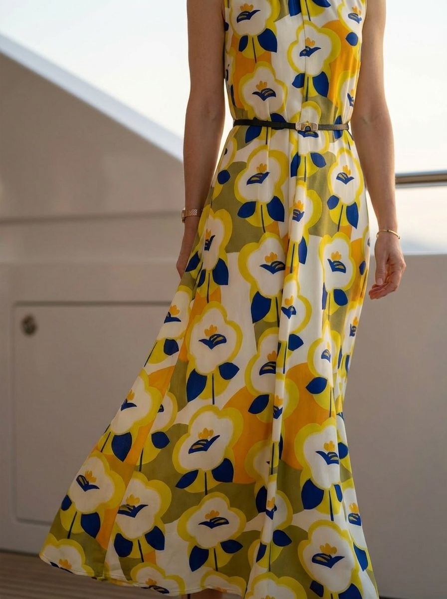 Dress Floral Viscose Maxi Dress yellow Dress Floral Viscose Maxi Dress yellow
