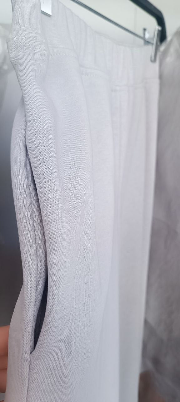 Pants wide-leg with button grey Pants wide-leg with button grey