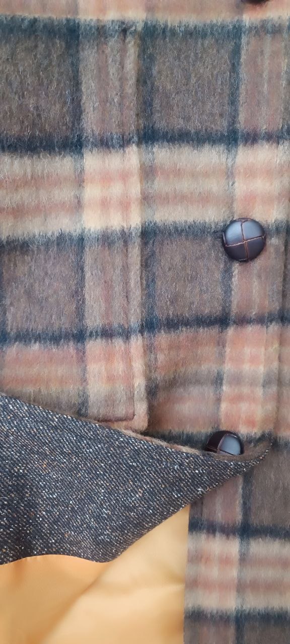Mid-Length Plaid Wool Coat with Tweed | Silvy Rowson Mid-Length Plaid Wool Coat with Tweed | Silvy Rowson