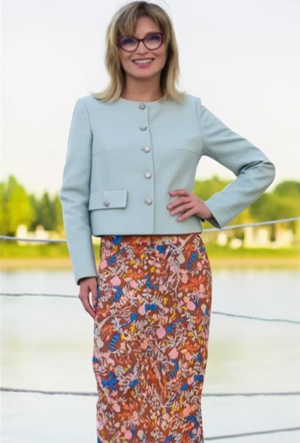 Collarless Bouclé Jacket mint Collarless Bouclé Jacket mint