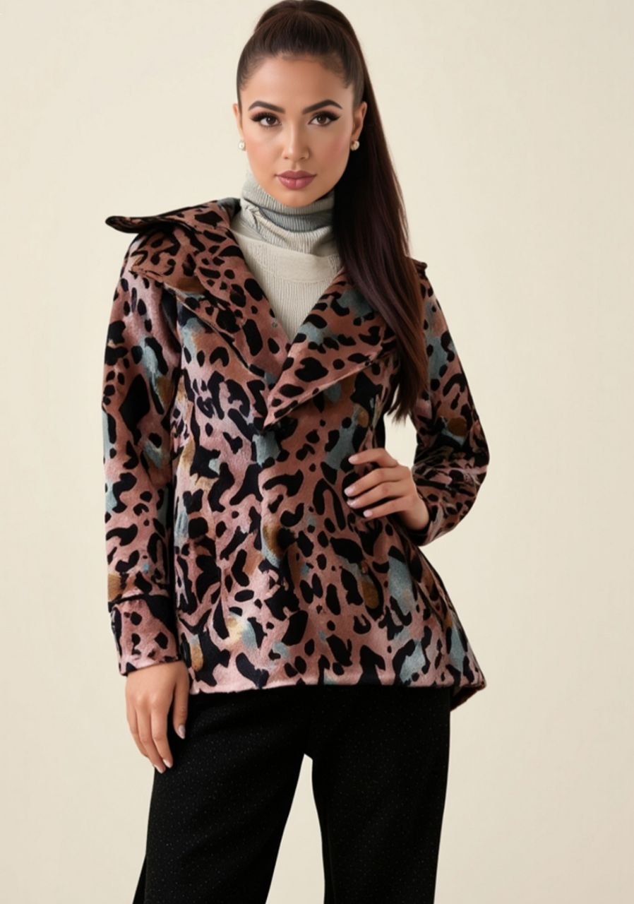 Pink leopard fusion coat Pink leopard fusion coat