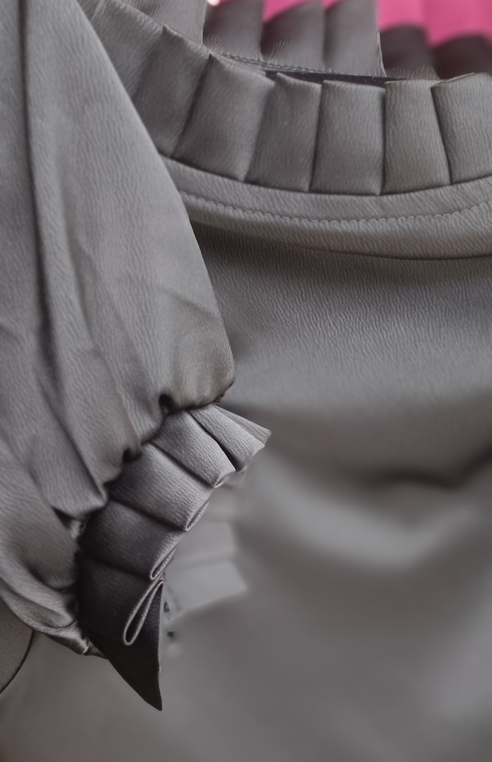 Pleated Off Shoulder Satin Blouse Pleated Off Shoulder Satin Blouse