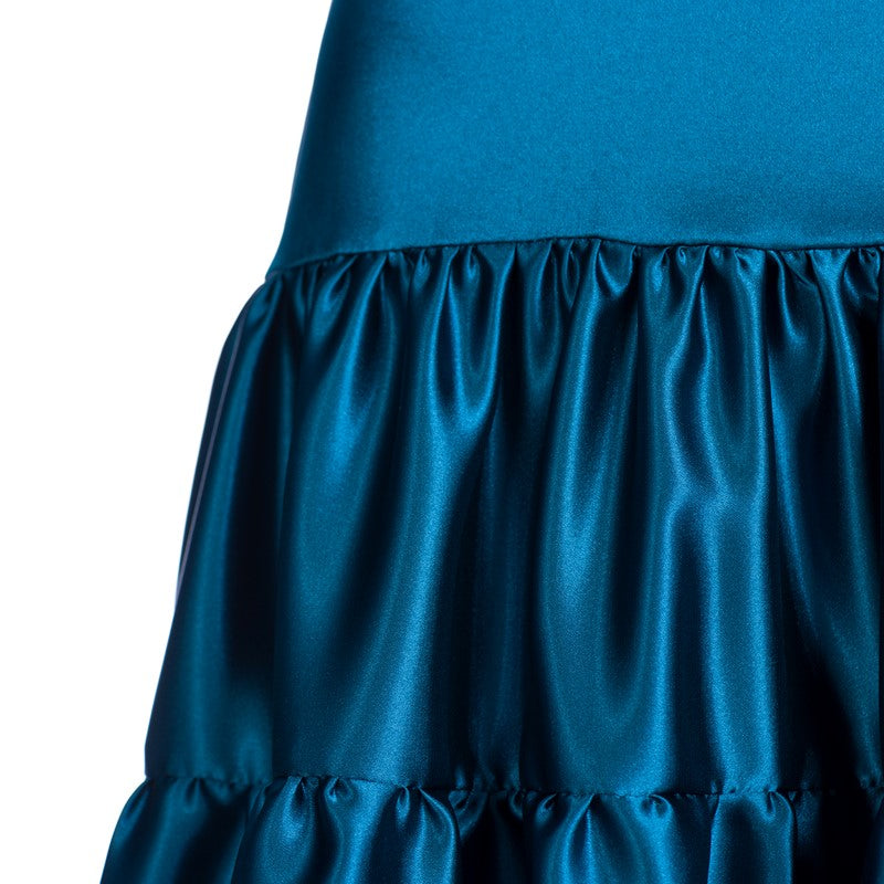 Formal dress with veils in petrol blue Formal dress with veils in petrol blue
