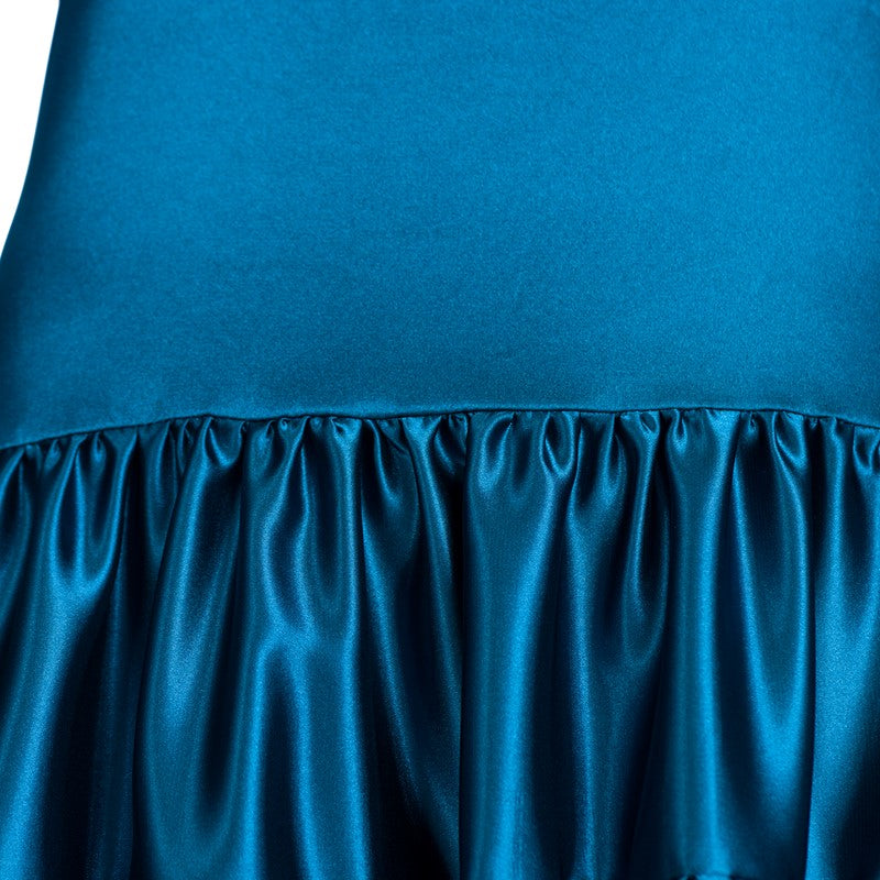 Formal dress with veils in petrol blue Formal dress with veils in petrol blue