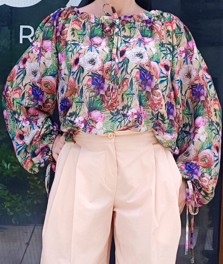 Floral Silk Viscose Blouse Floral Silk Viscose Blouse