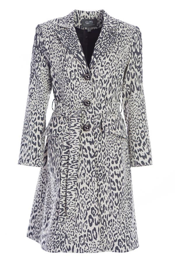 Cappotto Leopardato grigio Cappotto Leopardato grigio