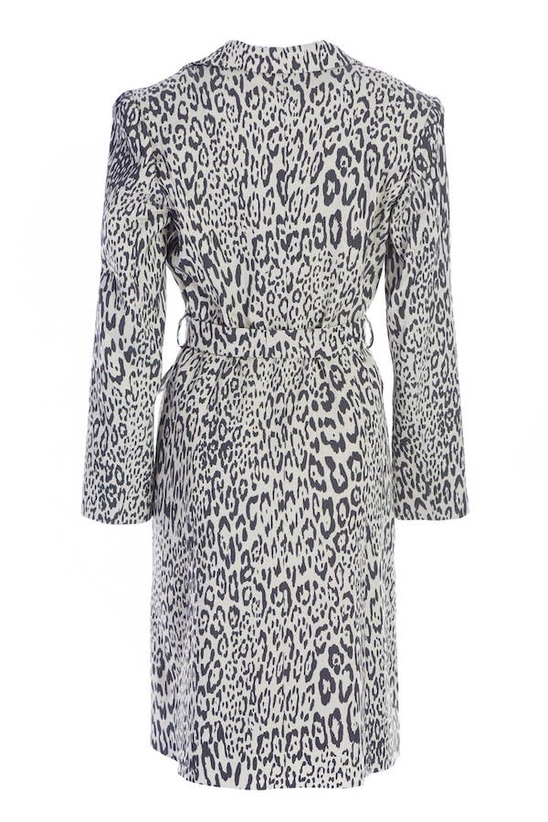 Cappotto Leopardato grigio Cappotto Leopardato grigio