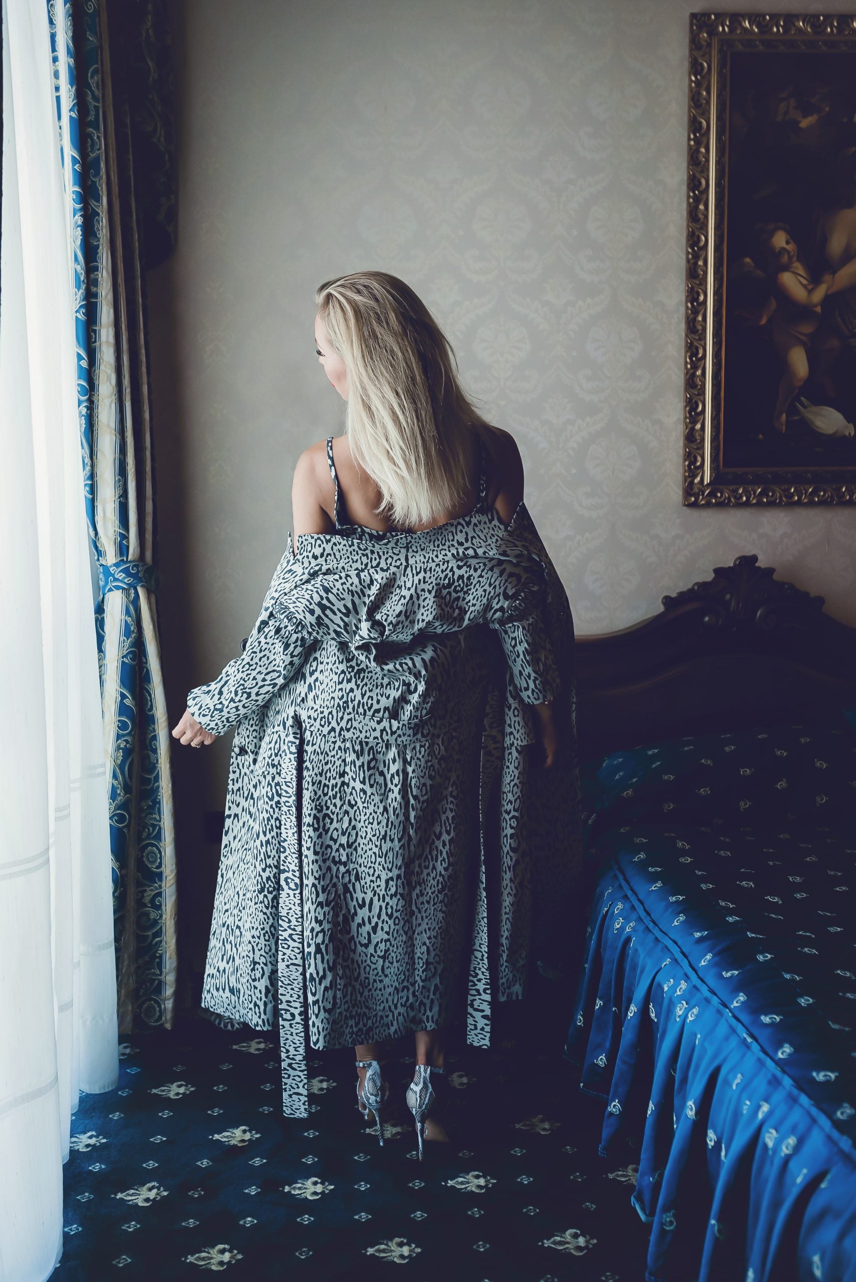 Coat Grey leopard Coat Grey leopard