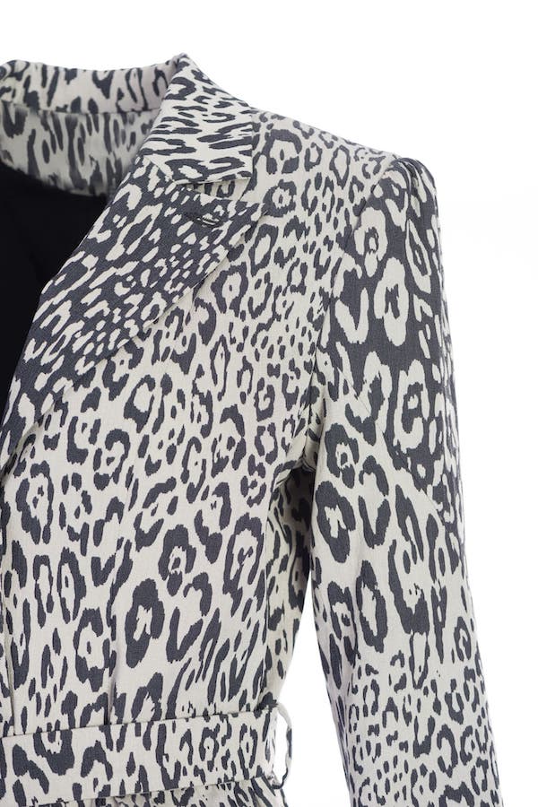 Cappotto Leopardato grigio Cappotto Leopardato grigio
