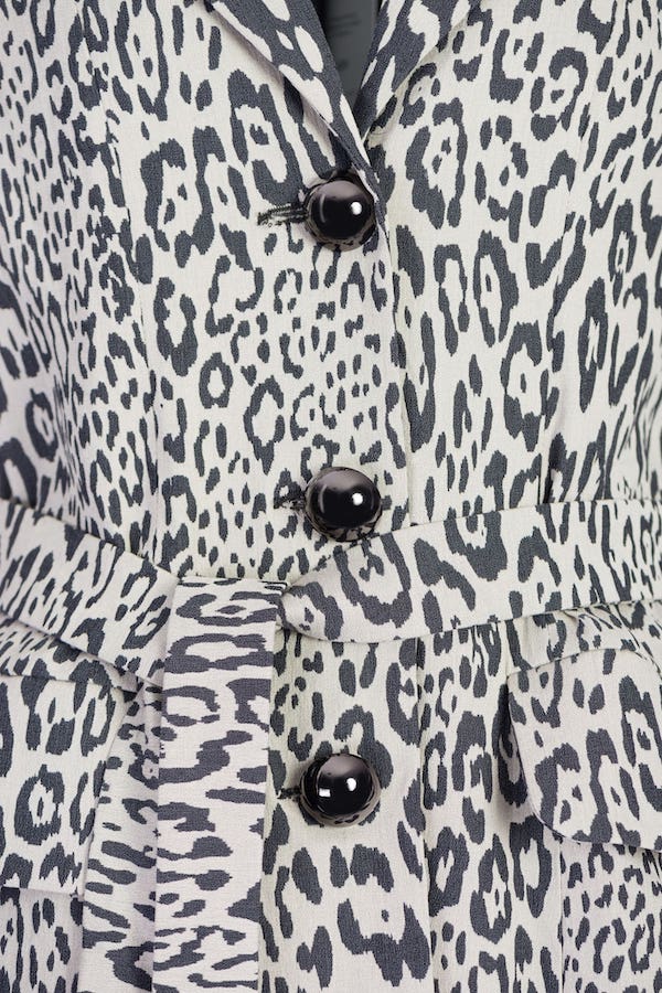 Cappotto Leopardato grigio Cappotto Leopardato grigio