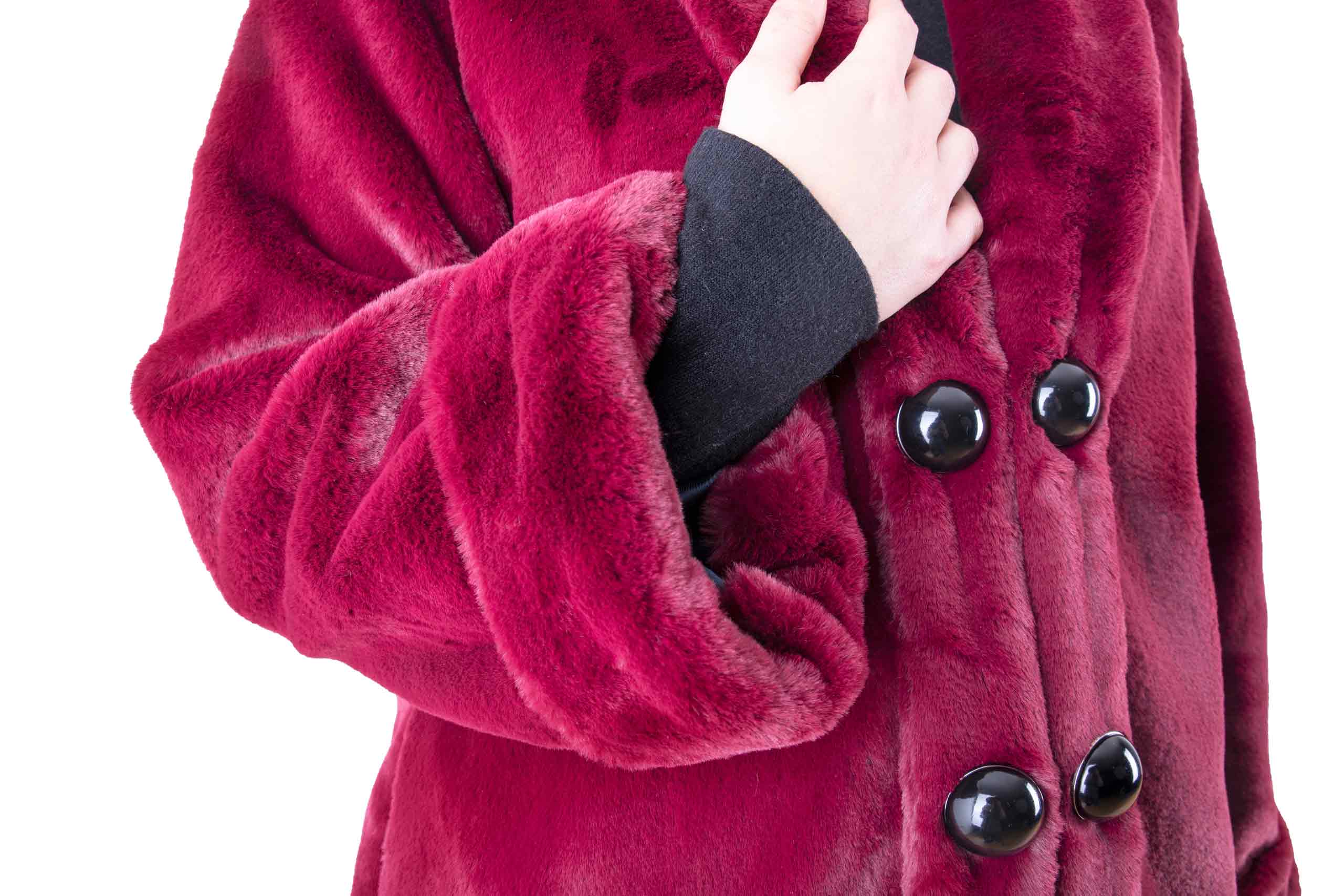 Coat with a long collar Coat with a long collar