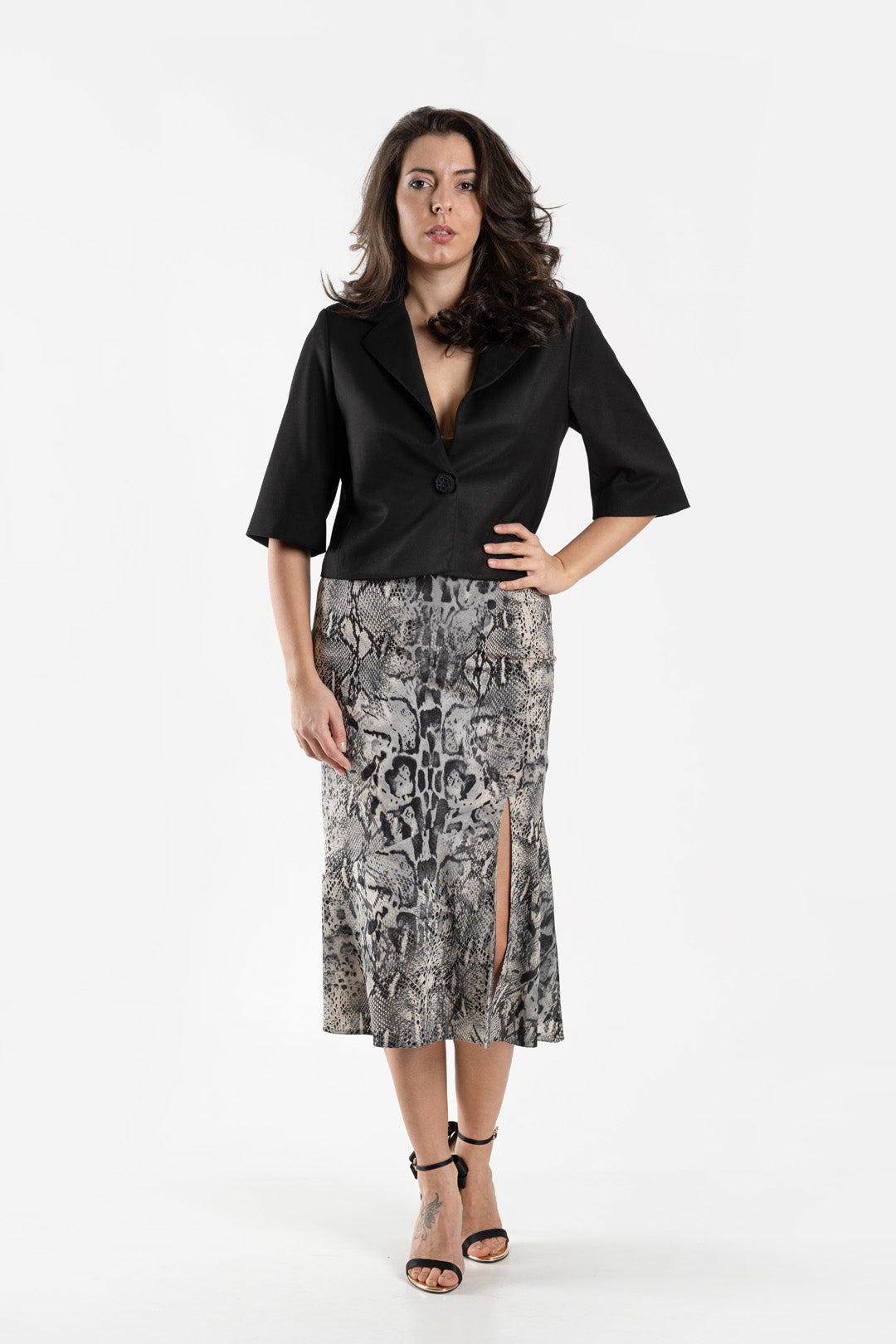 Asymmetric python skirt Asymmetric python skirt
