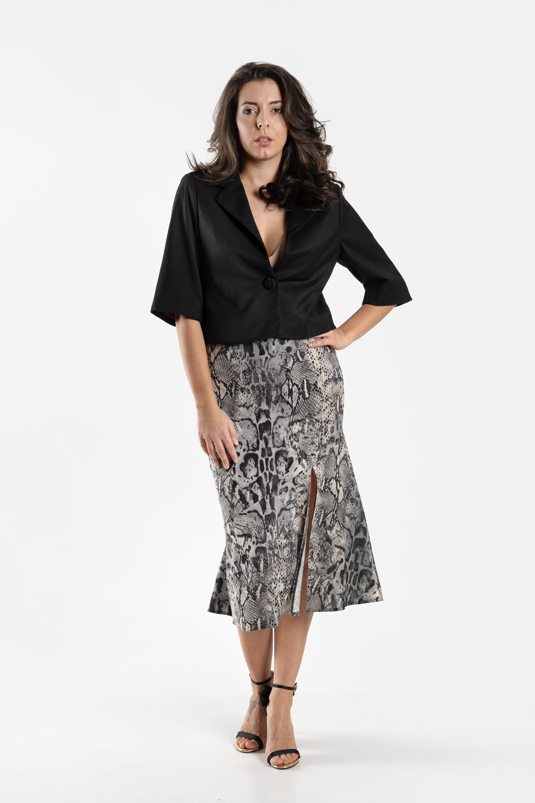 Asymmetric python skirt Asymmetric python skirt