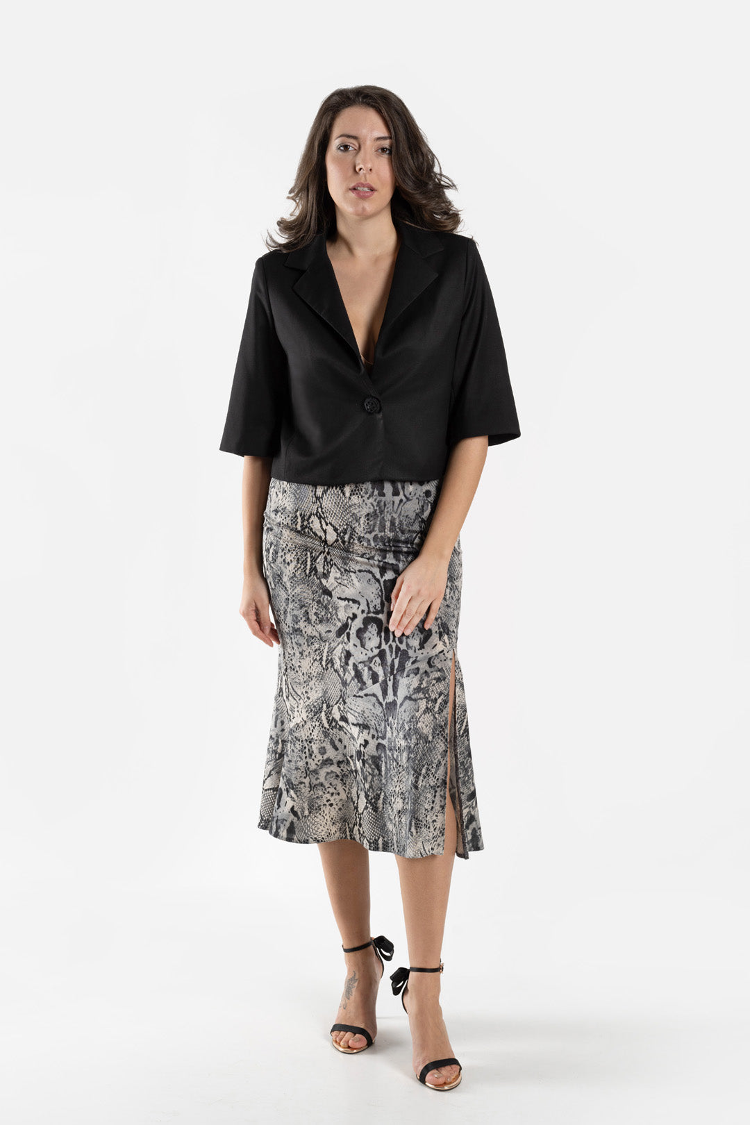 Asymmetric python skirt Asymmetric python skirt