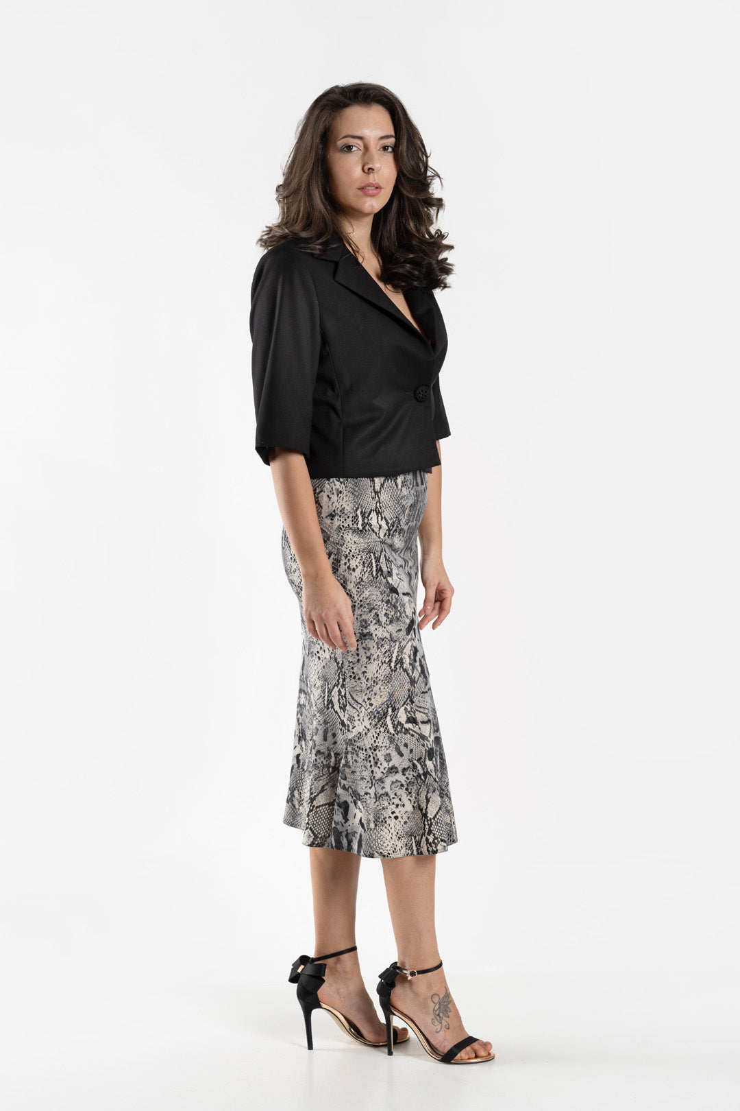Asymmetric python skirt Asymmetric python skirt