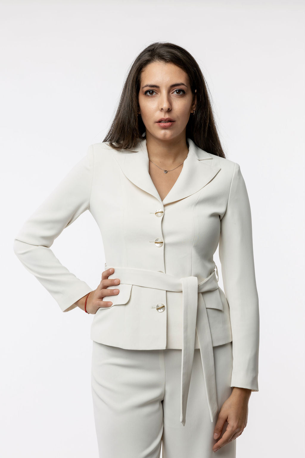 Slim line georgette coat Slim line georgette coat