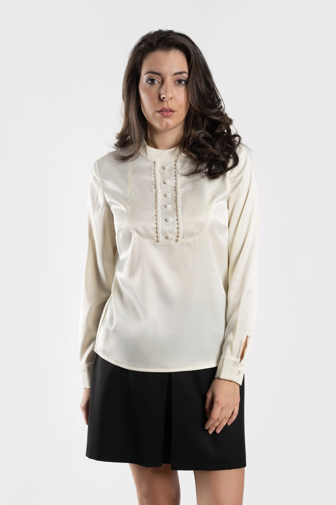 Satin blouse with pearls Satin blouse with pearls
