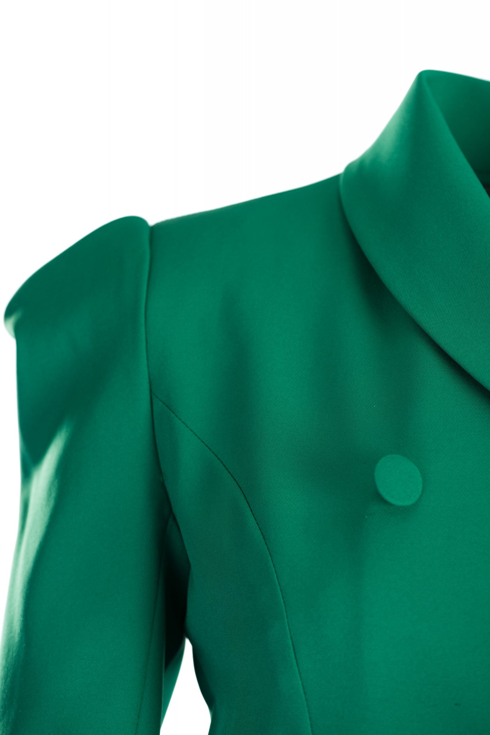 Double-breasted Dress with Bouffon sleeves in Green Double-breasted Dress with Bouffon sleeves in Green
