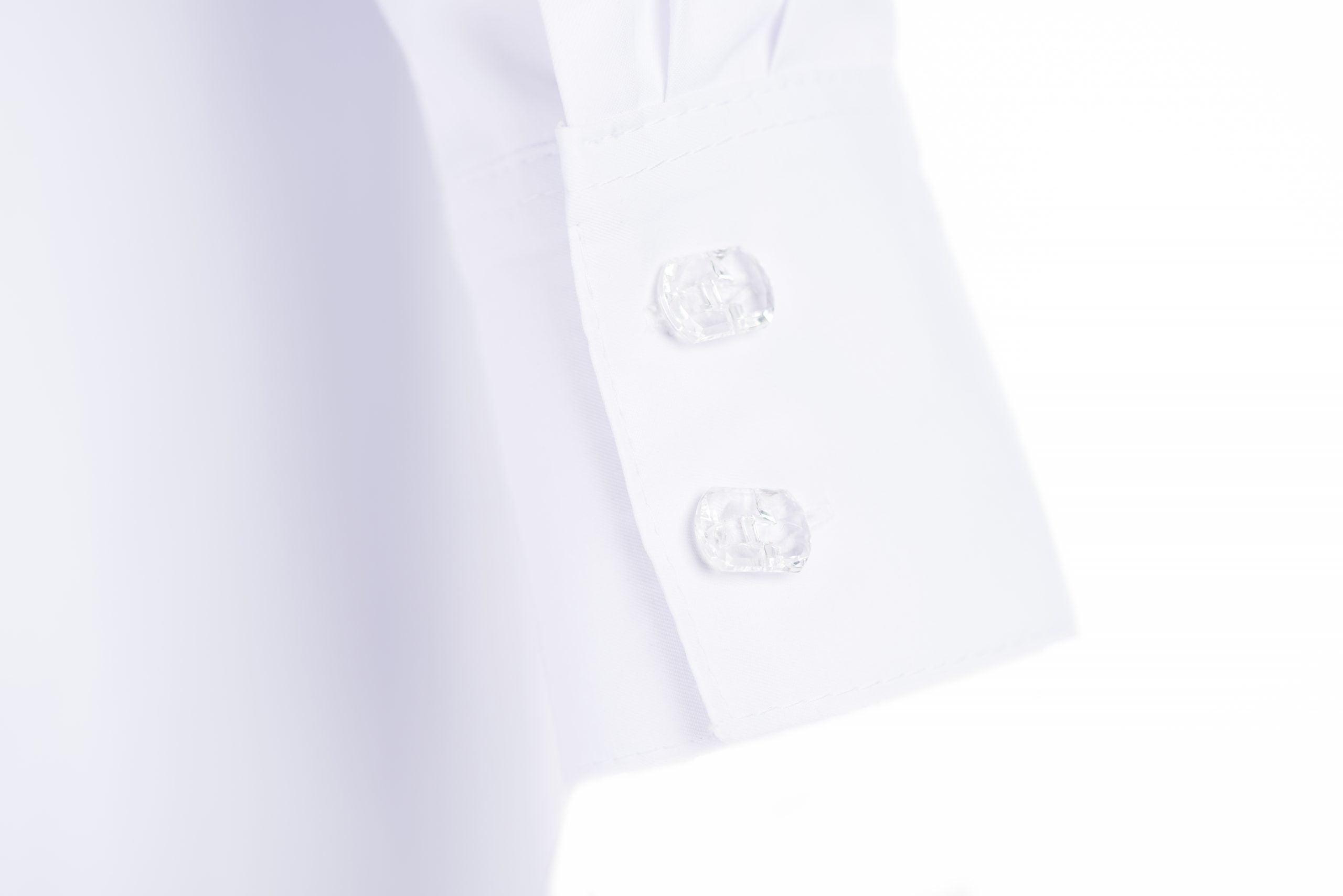 Shirt-dress mermaid from poplin in white with glass buttons Shirt-dress mermaid from poplin in white with glass buttons