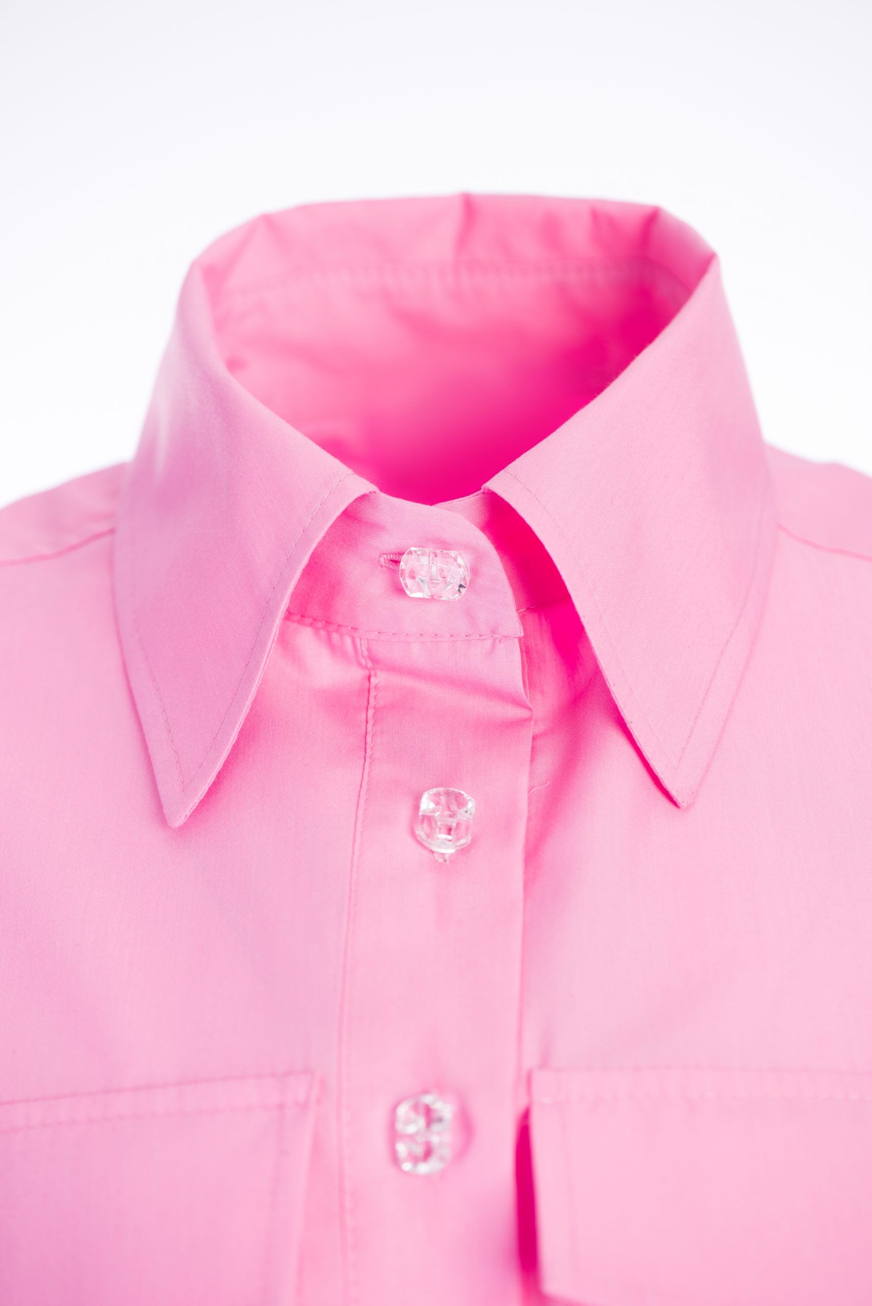 Loose shirt in candy pink poplin Loose shirt in candy pink poplin