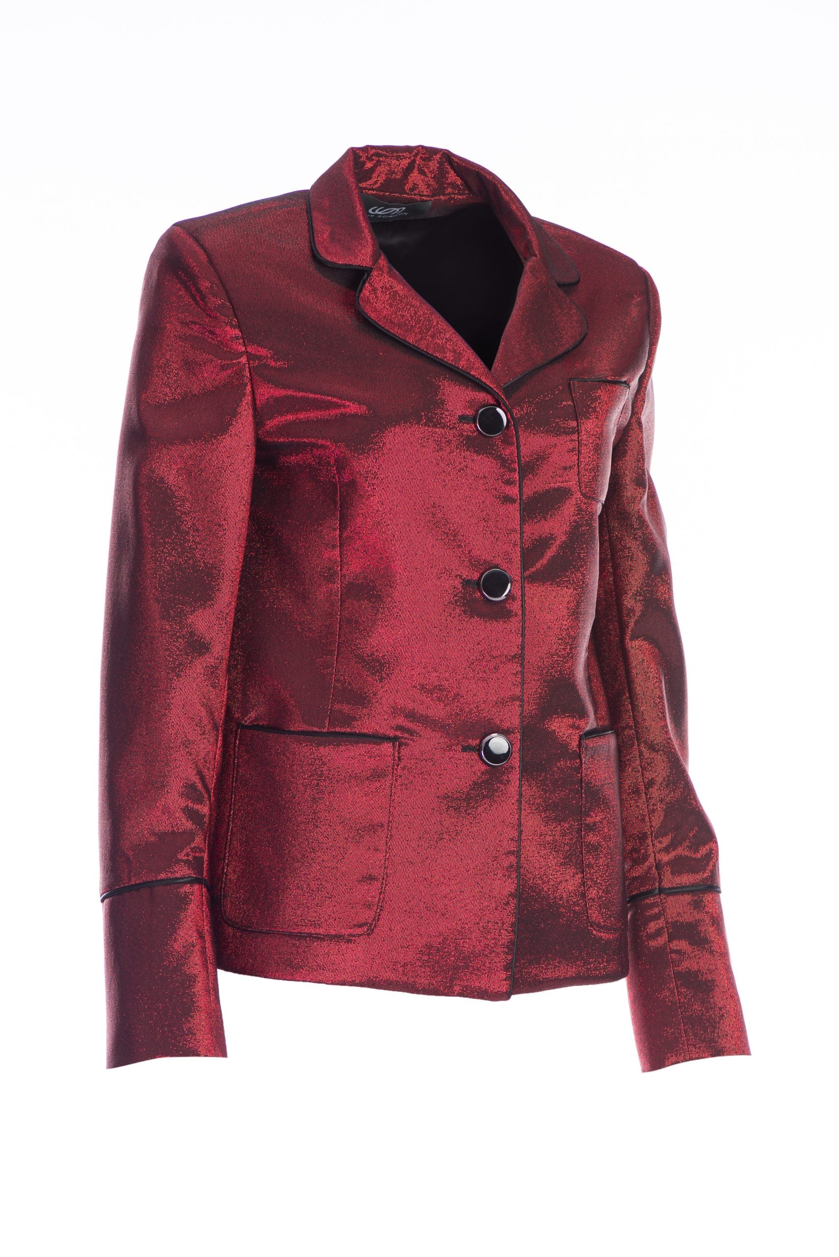 Burlesque Jacket in Red Burlesque Jacket in Red – Detail close-up – Silvy Rowson