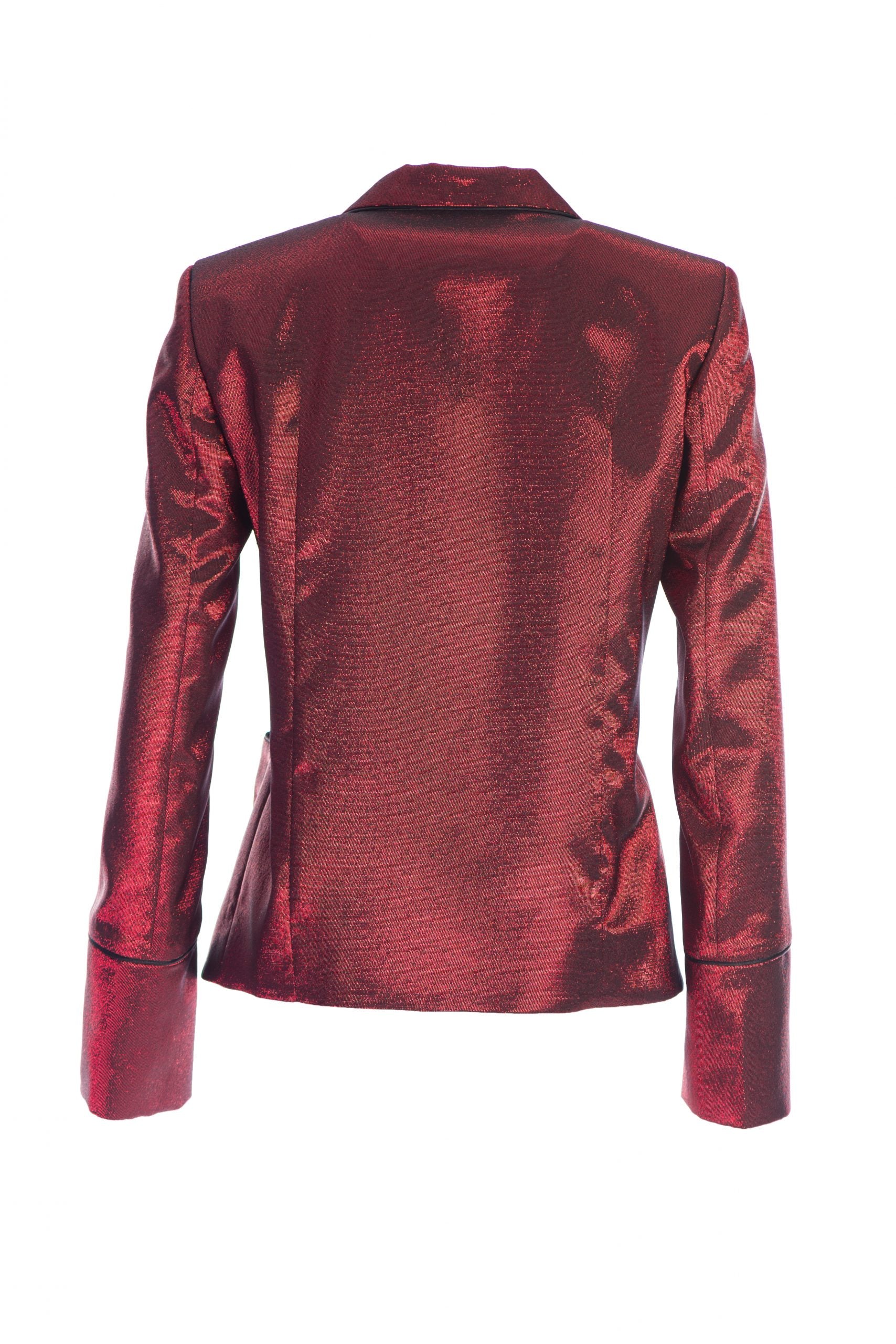 Burlesque Jacket in Red Burlesque Jacket in Red – Alternate angle – Silvy Rowson