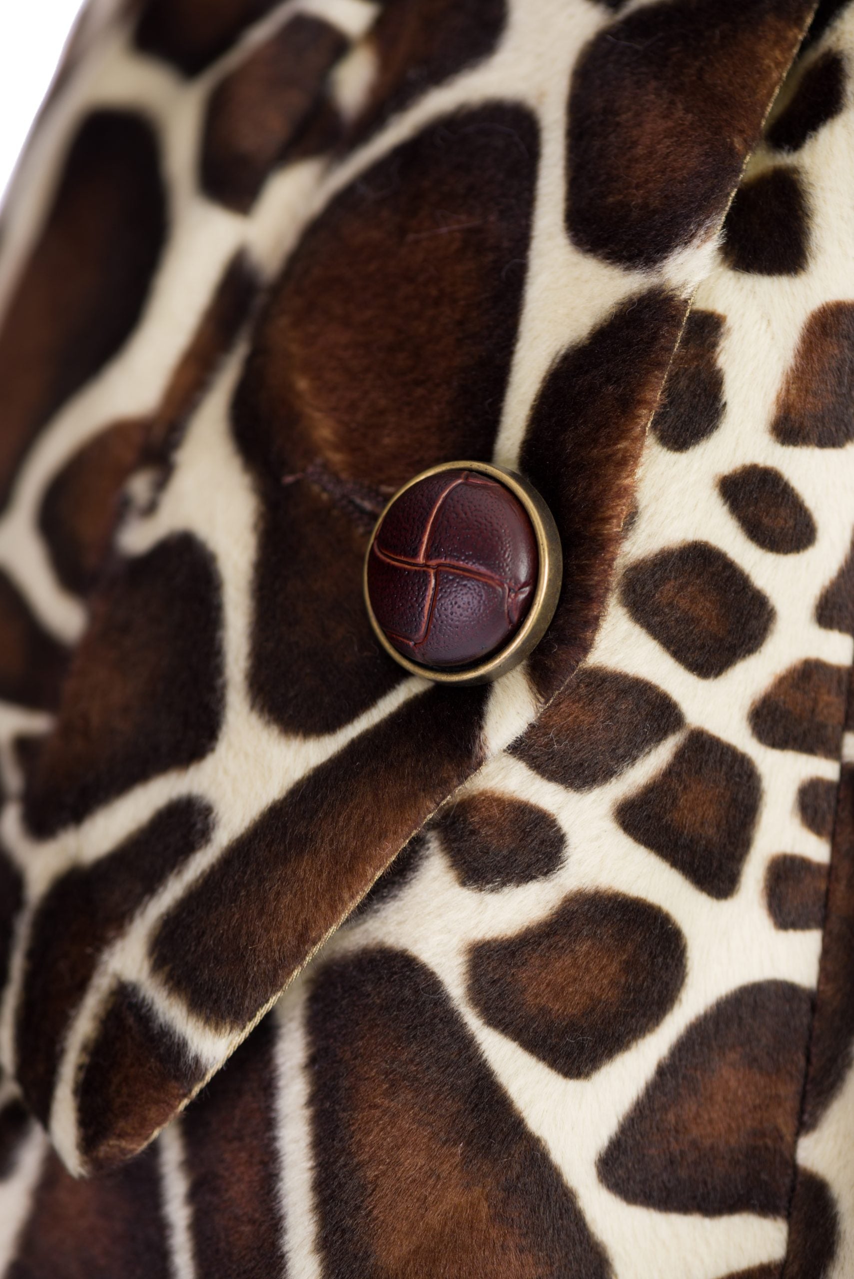 Cappotto doppiopetto con stampa giraffa Cappotto doppiopetto con stampa giraffa