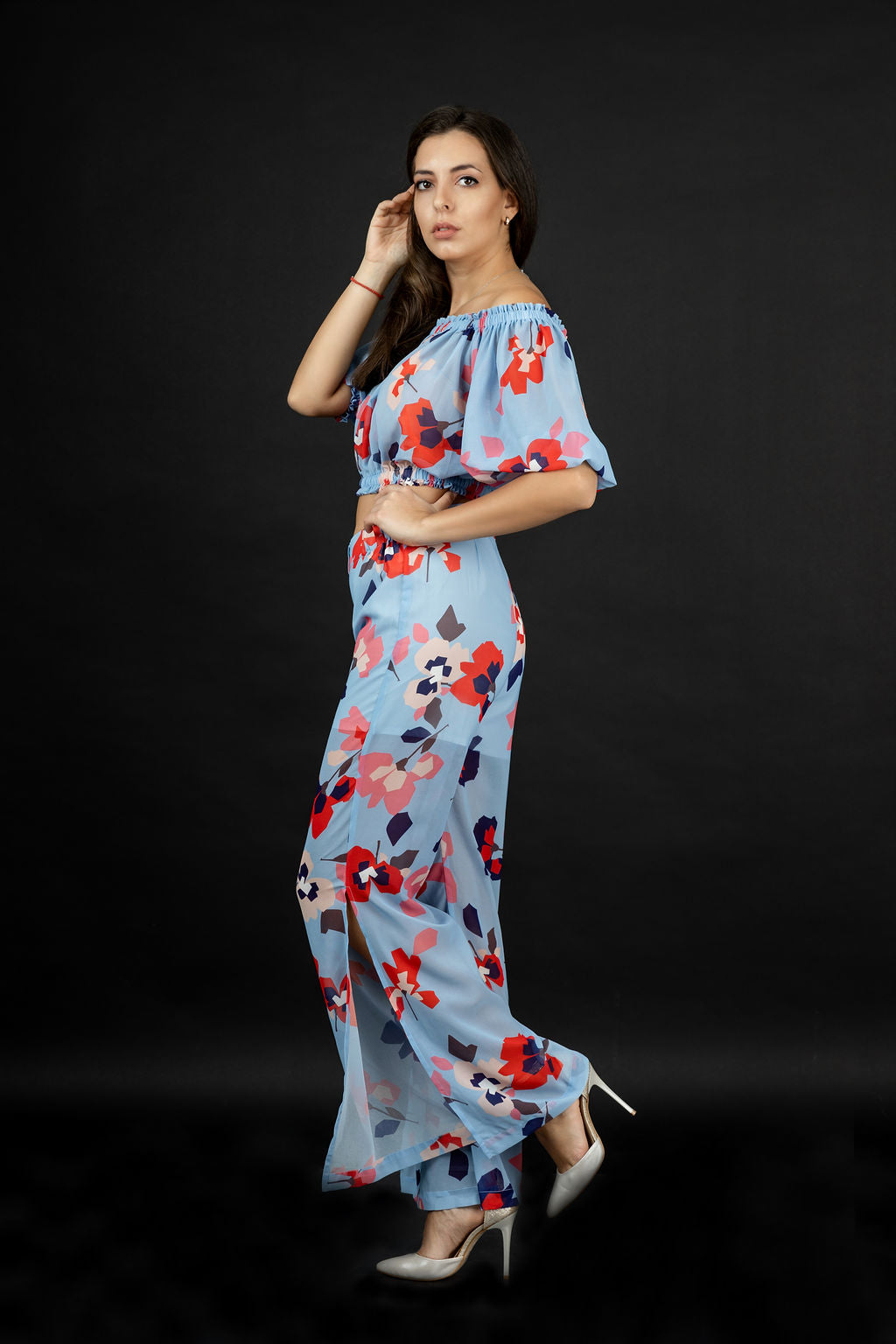 Wide-leg trousers sky blue Wide-leg trousers sky blue