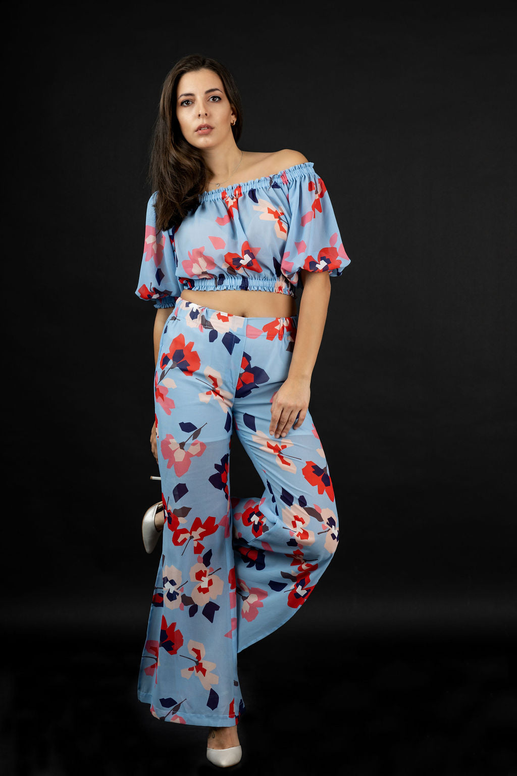 Wide-leg trousers sky blue Wide-leg trousers sky blue
