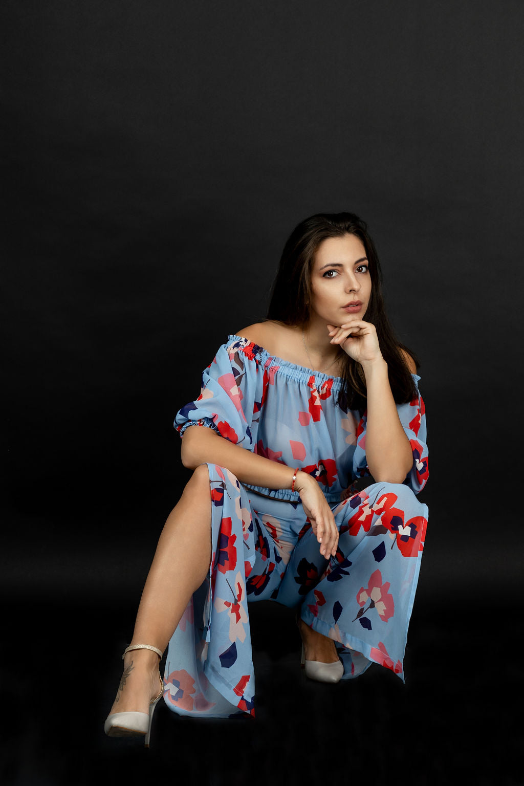 Wide-leg trousers sky blue Wide-leg trousers sky blue