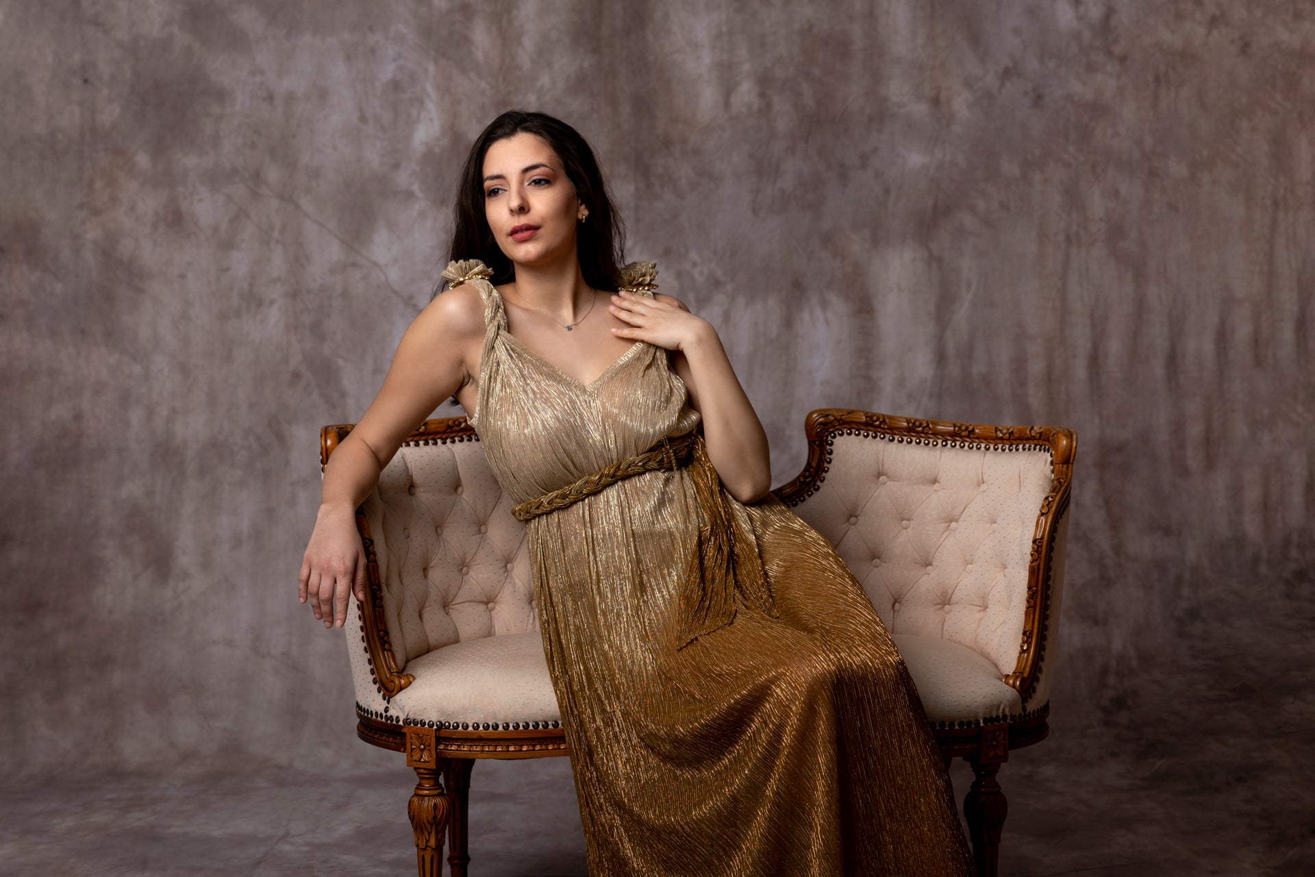 Golden dress greek style Golden dress greek style