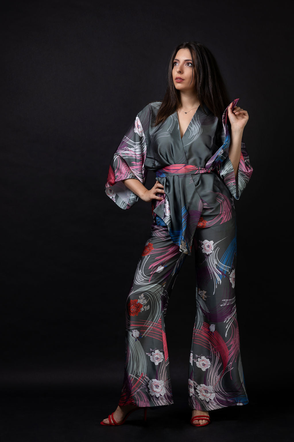 Wide-leg satin trousers Wide-leg satin trousers