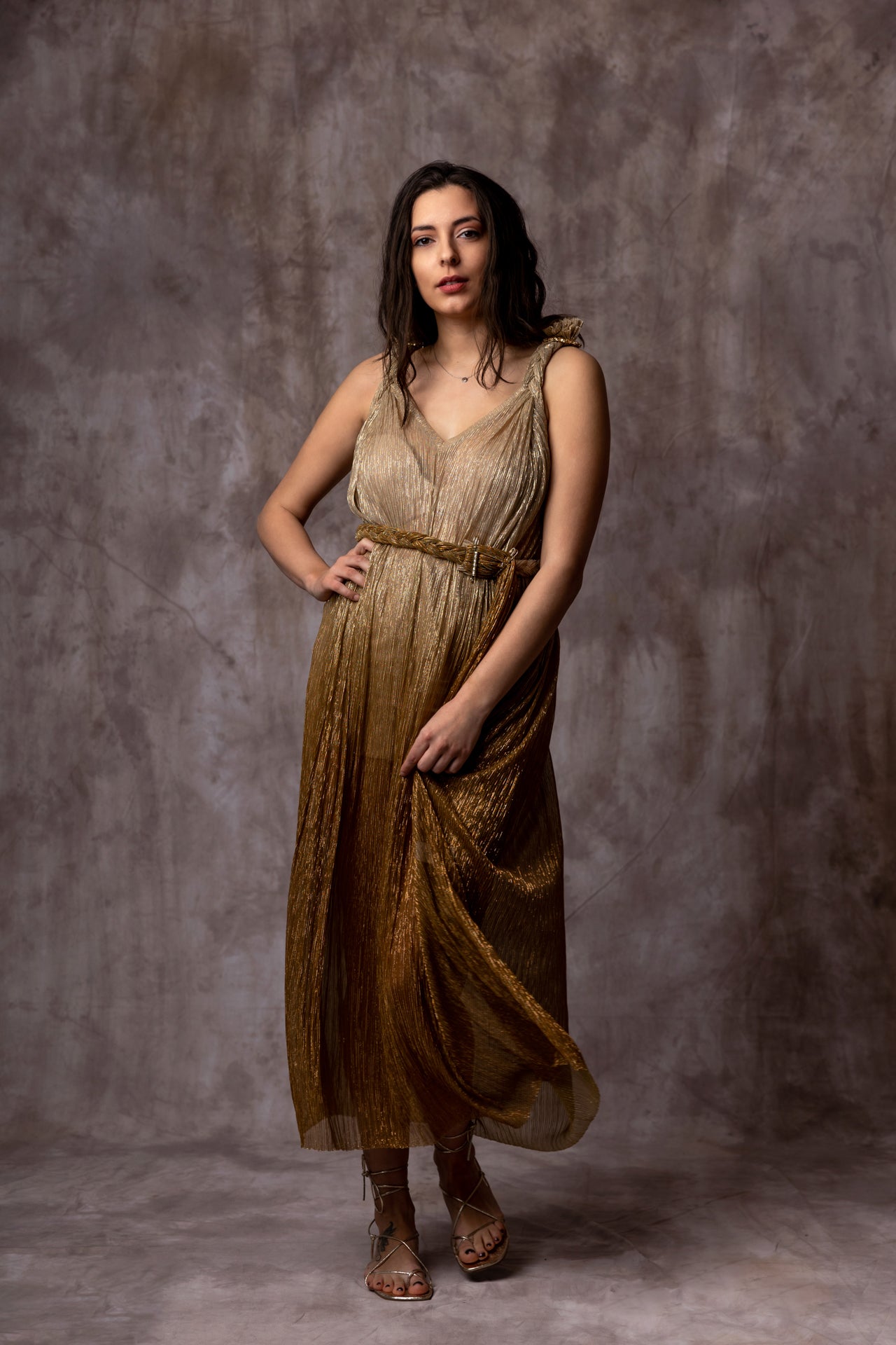 Golden dress greek style Golden dress greek style