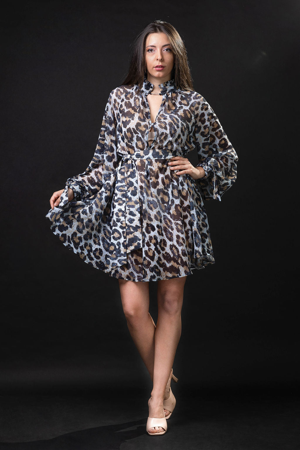 Short dress with raglan sleeves Short dress with raglan sleeves
