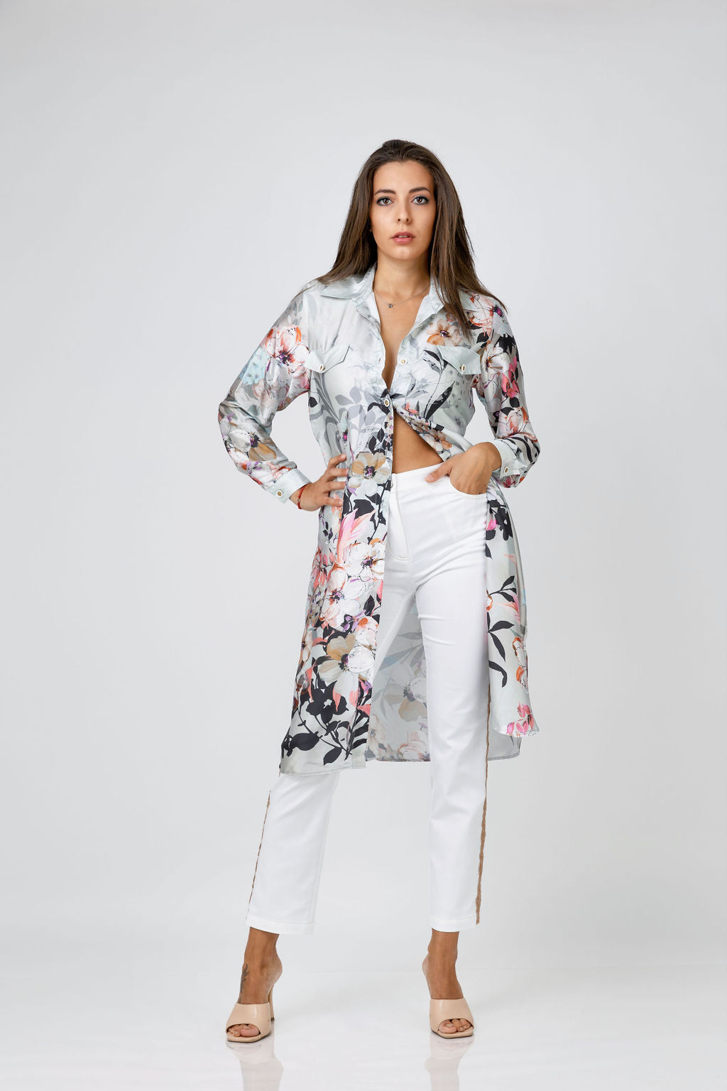 Long shirt SELEXTIN in cherry blossom Long shirt SELEXTIN in cherry blossom