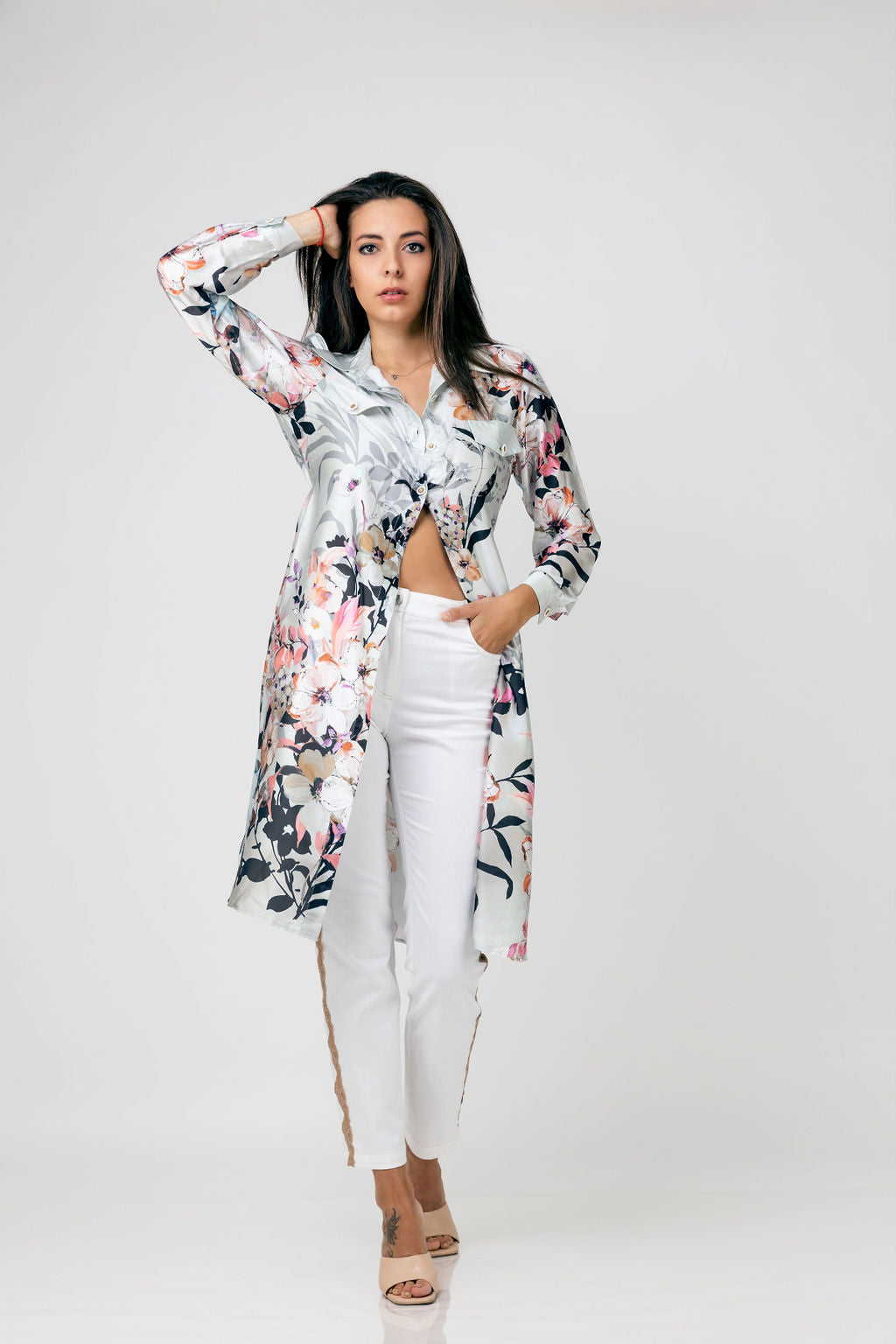 Long shirt SELEXTIN in cherry blossom Long shirt SELEXTIN in cherry blossom