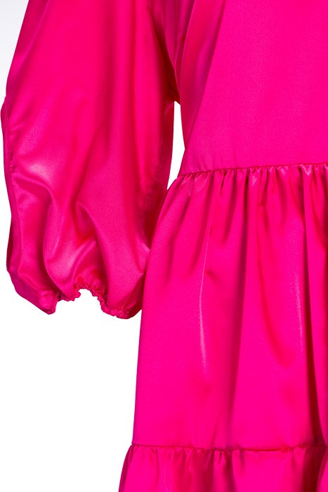 Dress with Buff sleeves - pink Dress with Buff sleeves - pink