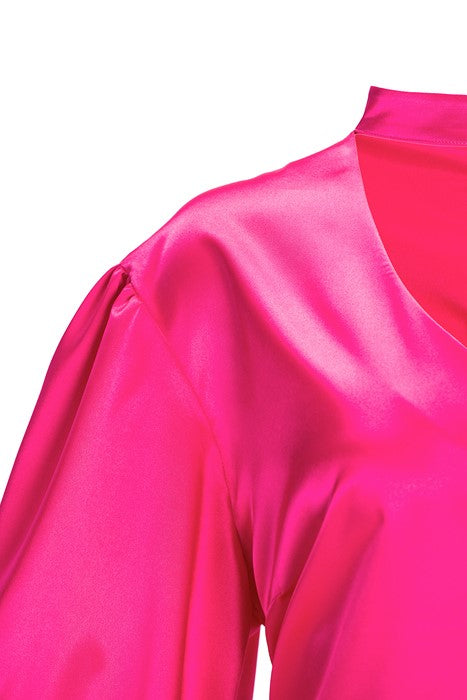 Dress with Buff sleeves - pink Dress with Buff sleeves - pink