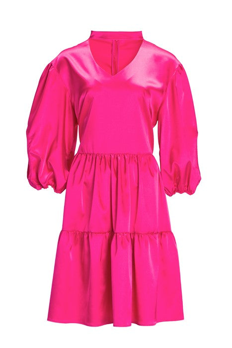 Dress with Buff sleeves - pink Dress with Buff sleeves - pink