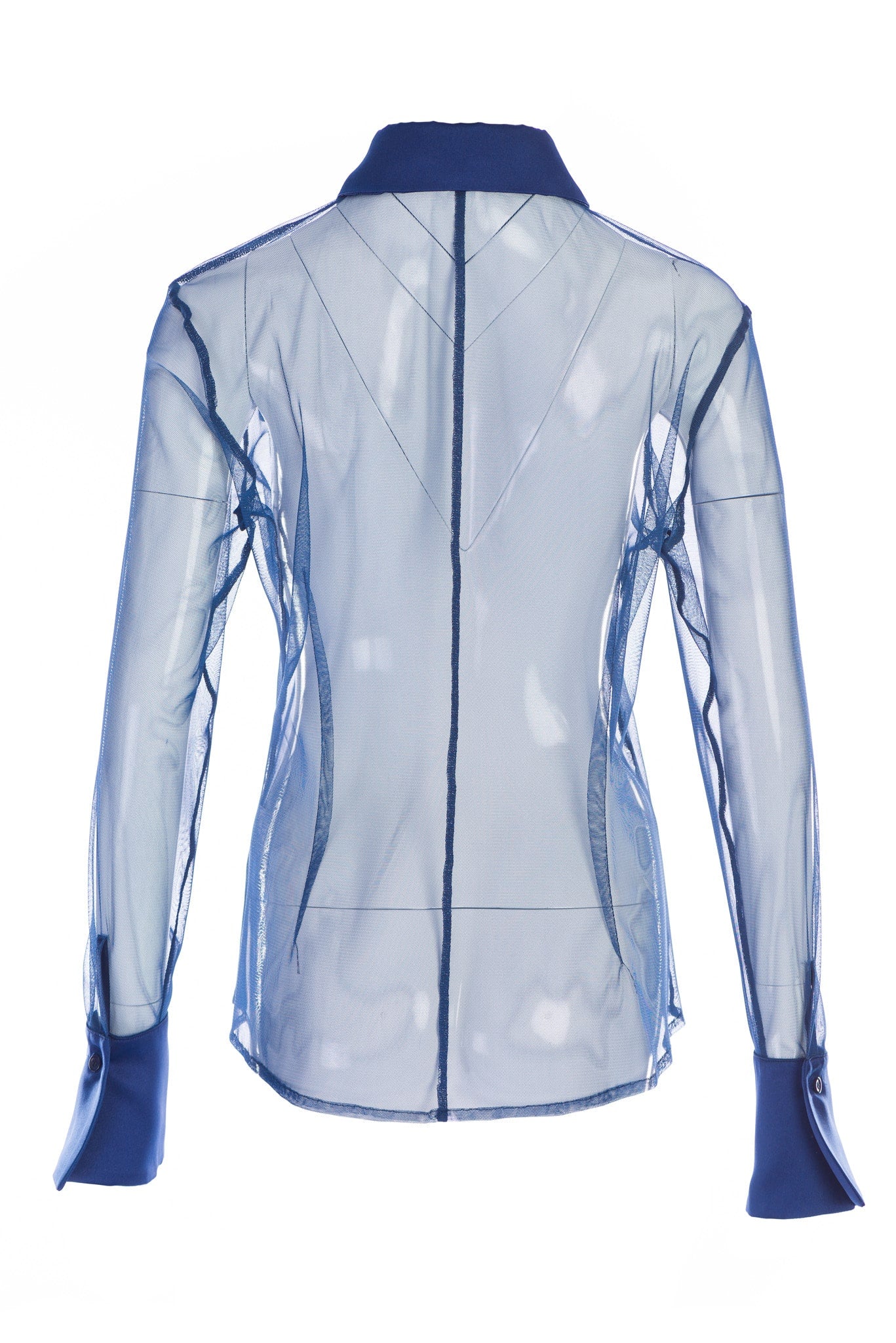 Retro style net shirt in blue Retro style net shirt in blue